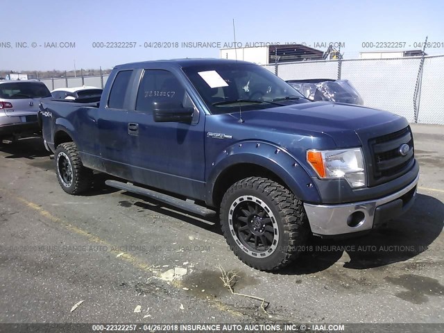 1FTFX1ET3DKD91265 - 2013 FORD F150 SUPER CAB BLUE photo 1