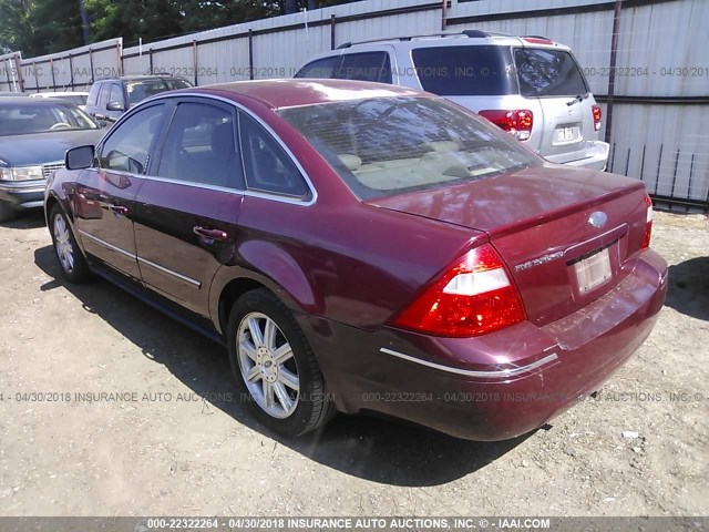1FAHP25195G150656 - 2005 FORD FIVE HUNDRED LIMITED RED photo 3