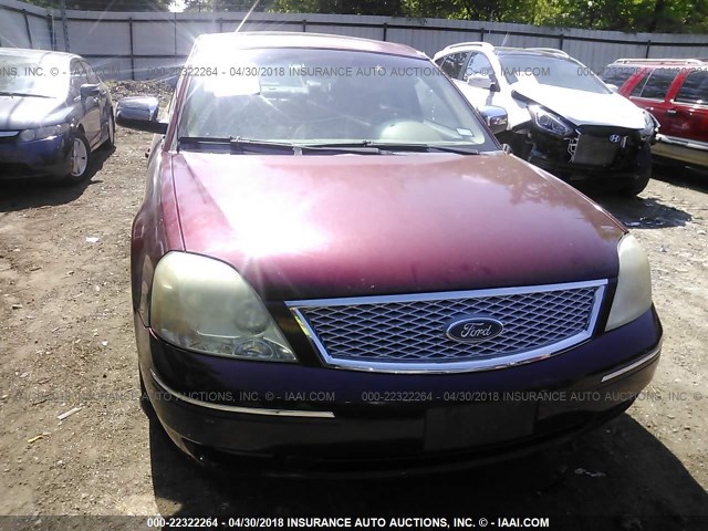 1FAHP25195G150656 - 2005 FORD FIVE HUNDRED LIMITED RED photo 6