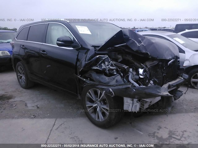 5TDKKRFH3ES028397 - 2014 TOYOTA HIGHLANDER XLE შავი ფოტო 1