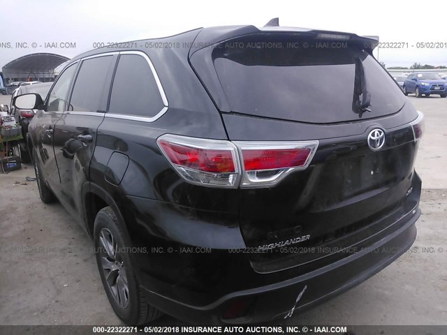 5TDKKRFH3ES028397 - 2014 TOYOTA HIGHLANDER XLE შავი ფოტო 3