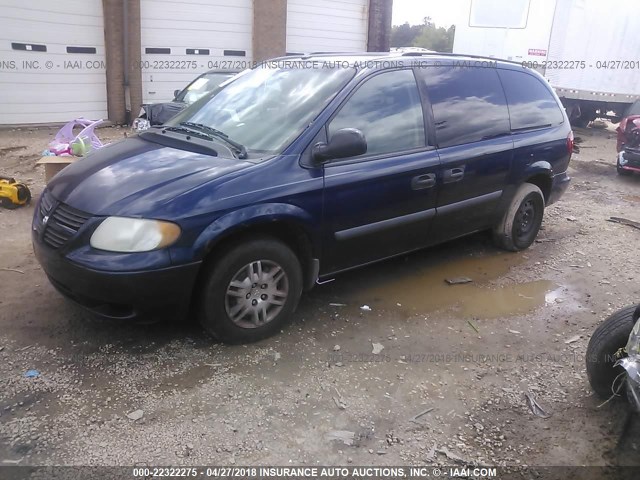 1D4GP24RX6B665535 - 2006 DODGE GRAND CARAVAN SE Dark Blue photo 2