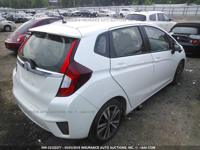 JHMGK5H79GS006450 - 2016 HONDA FIT EX/EXL WHITE photo 4