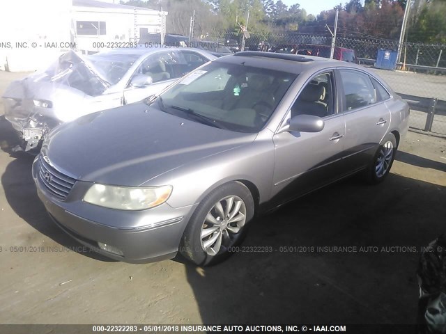 KMHFC46F46A126610 - 2006 HYUNDAI AZERA SE/LIMITED GRAY photo 2