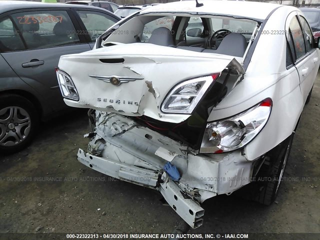 1C3LC56R48N139798 - 2008 CHRYSLER SEBRING TOURING WHITE photo 6