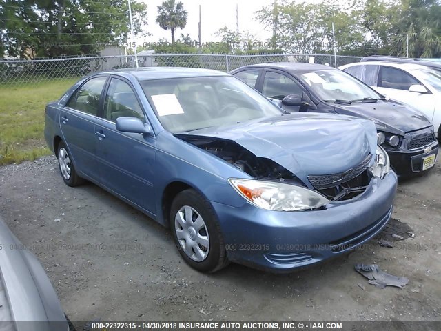 4T1BE32K62U548697 - 2002 TOYOTA CAMRY LE/XLE/SE BLUE photo 1