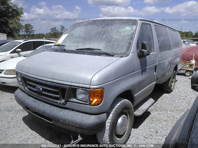 1FBSS31L56HB40329 - 2006 FORD ECONOLINE E350 SUPER DUTY WAGON SILVER photo 2