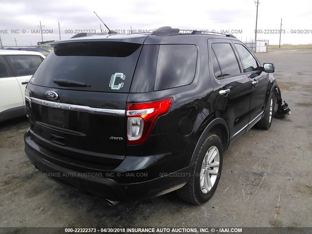 1FM5K8D88DGA14011 - 2013 FORD EXPLORER XLT BLACK photo 4