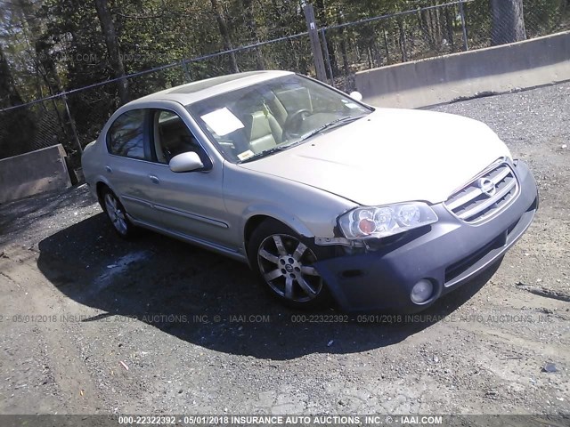 JN1DA31AX2T308627 - 2002 NISSAN MAXIMA GLE/SE Champagne photo 1