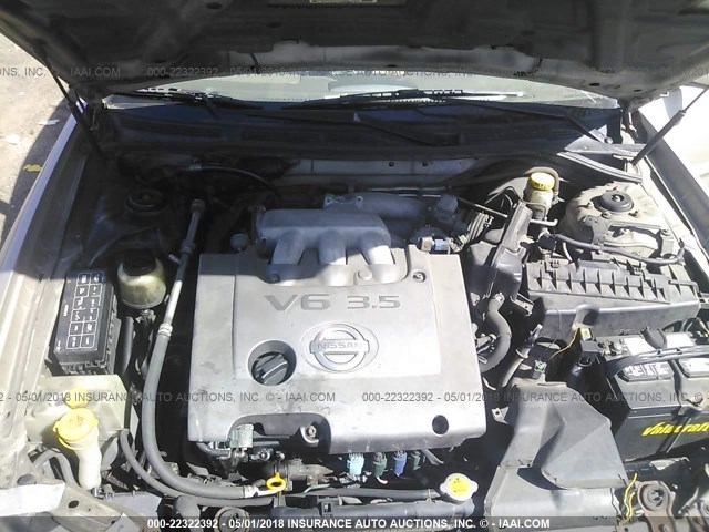 JN1DA31AX2T308627 - 2002 NISSAN MAXIMA GLE/SE Champagne photo 10