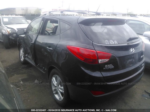 KM8JUCAC0CU395132 - 2012 HYUNDAI TUCSON GLS/LIMITED BLACK photo 3