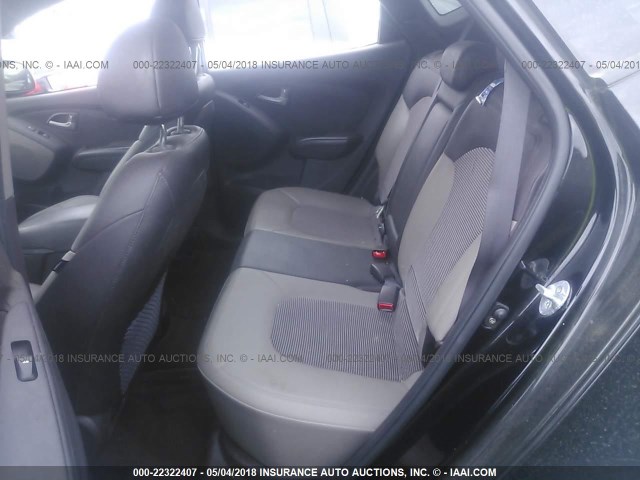 KM8JUCAC0CU395132 - 2012 HYUNDAI TUCSON GLS/LIMITED BLACK photo 8