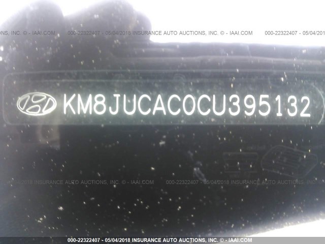 KM8JUCAC0CU395132 - 2012 HYUNDAI TUCSON GLS/LIMITED BLACK photo 9