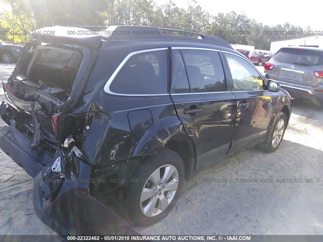 4S4BRCJC7C3281141 - 2012 SUBARU OUTBACK 2.5I LIMITED BLACK photo 4