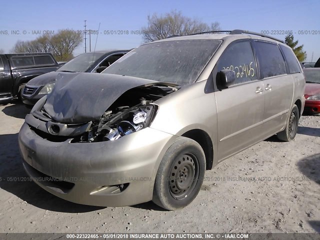 5TDZA23C36S567346 - 2006 TOYOTA SIENNA CE/LE GOLD photo 2