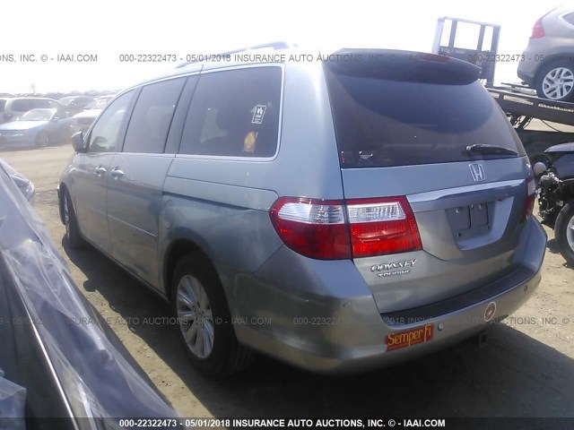 5FNRL38836B004578 - 2006 HONDA ODYSSEY TOURING Light Blue photo 3