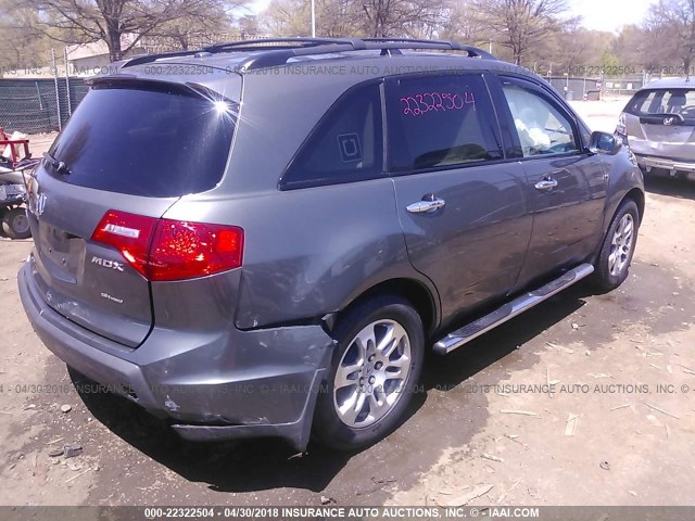 2HNYD28347H504259 - 2007 ACURA MDX TECHNOLOGY GRAY photo 4