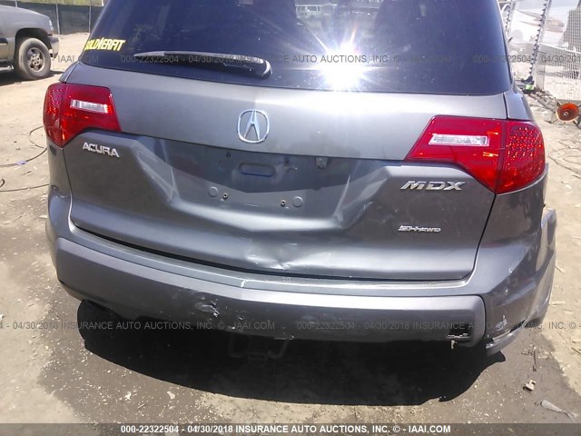 2HNYD28347H504259 - 2007 ACURA MDX TECHNOLOGY GRAY photo 6
