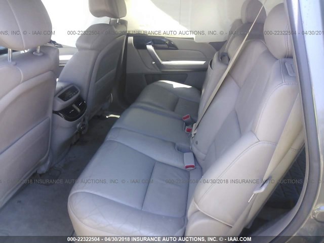 2HNYD28347H504259 - 2007 ACURA MDX TECHNOLOGY GRAY photo 8