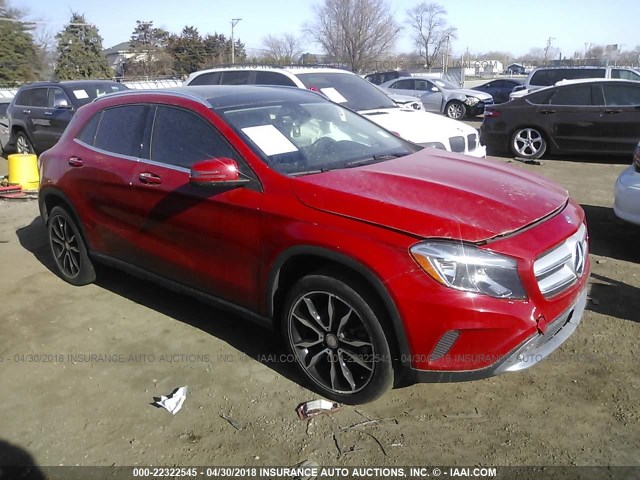 WDCTG4GB2GJ209388 - 2016 MERCEDES-BENZ GLA 250 4MATIC RED photo 1