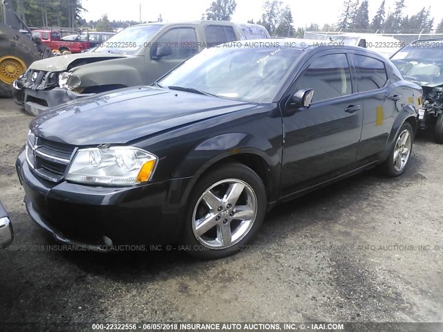 1B3CC5FV0AN210334 - 2010 DODGE AVENGER R/T BLACK photo 2