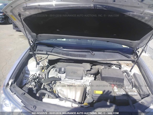 4T4BF1FK5CR179317 - 2012 TOYOTA CAMRY SE/LE/XLE ვერცხლისფერი ფოტო 10