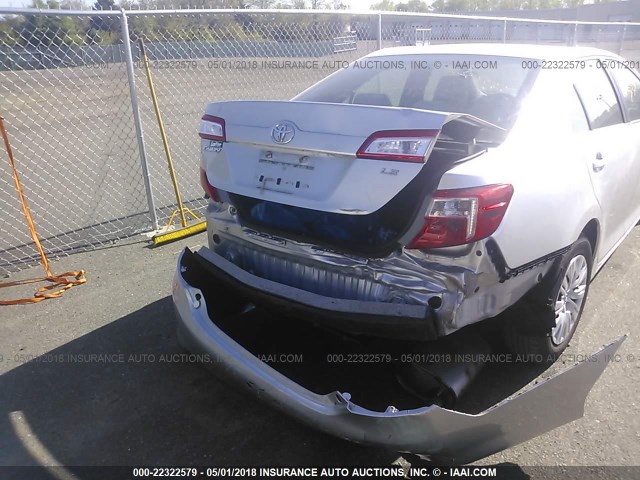 4T4BF1FK5CR179317 - 2012 TOYOTA CAMRY SE/LE/XLE ვერცხლისფერი ფოტო 6