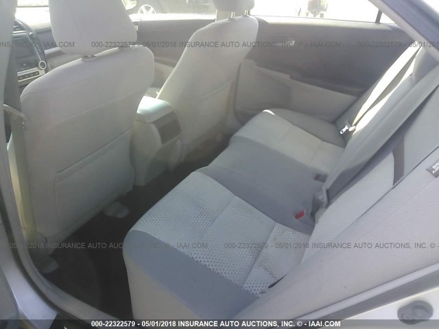 4T4BF1FK5CR179317 - 2012 TOYOTA CAMRY SE/LE/XLE ვერცხლისფერი ფოტო 8