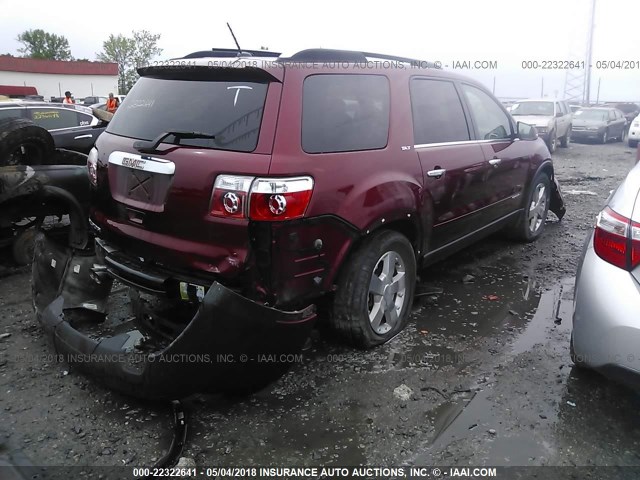 1GKER23777J170641 - 2007 GMC ACADIA SLT-1 MAROON photo 4