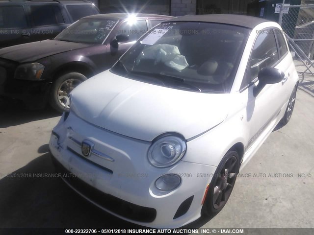 3C3CFFJH1DT646485 - 2013 FIAT 500 ABARTH WHITE photo 2