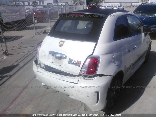 3C3CFFJH1DT646485 - 2013 FIAT 500 ABARTH WHITE photo 4