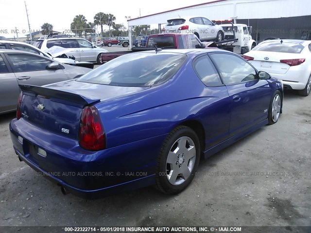 2G1WL16CX69276962 - 2006 CHEVROLET MONTE CARLO SS ლურჯი ფოტო 4