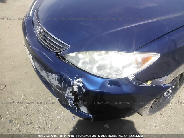 4T1BF30K45U084703 - 2005 TOYOTA CAMRY LE/XLE/SE BLUE photo 6
