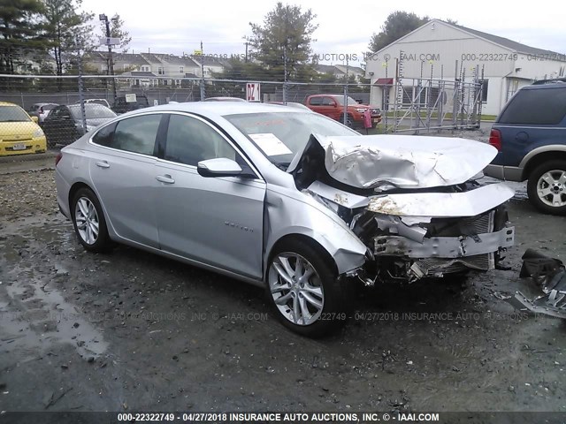 1G1ZE5ST9GF304165 - 2016 CHEVROLET MALIBU LT SILVER photo 1