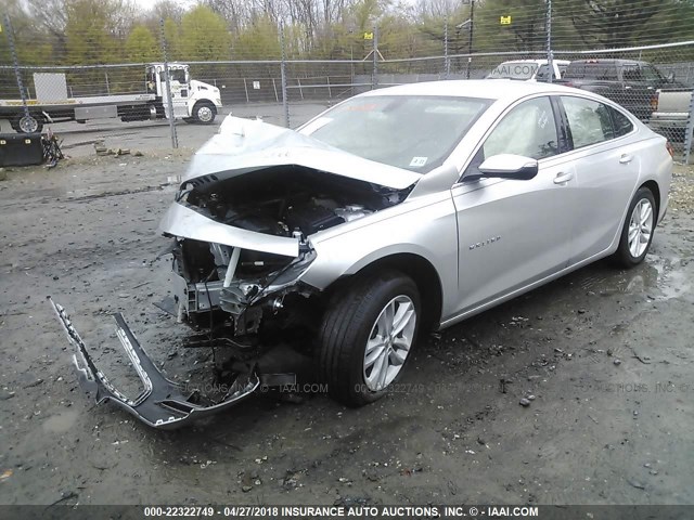 1G1ZE5ST9GF304165 - 2016 CHEVROLET MALIBU LT SILVER photo 2