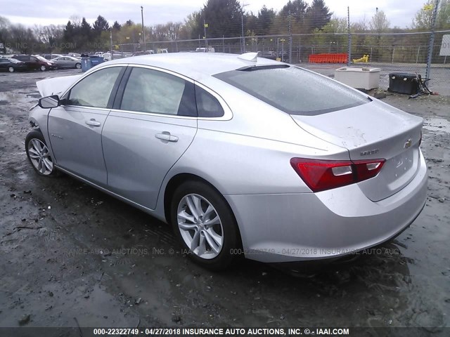 1G1ZE5ST9GF304165 - 2016 CHEVROLET MALIBU LT SILVER photo 3