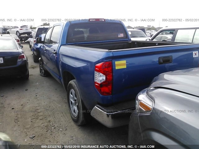 5TFEM5F17GX106048 - 2016 TOYOTA TUNDRA CREWMAX SR5 BLUE photo 3