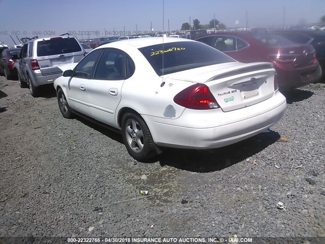 1FAFP55S91A265059 - 2001 FORD TAURUS SES WHITE photo 3