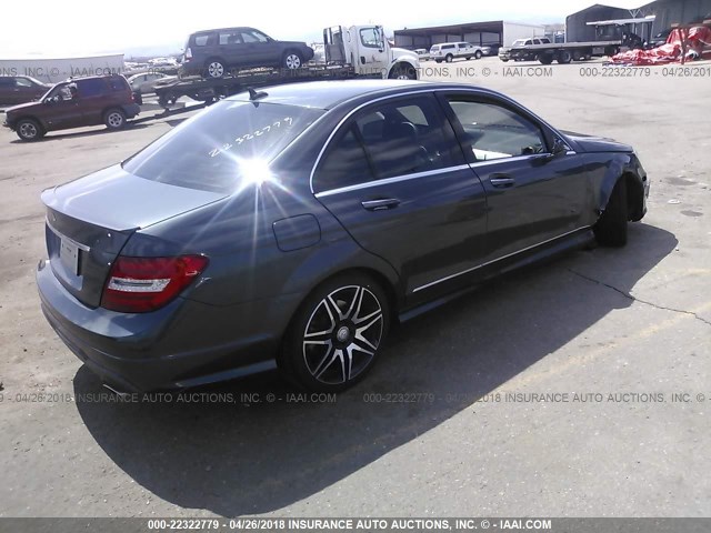 WDDGF8AB8EA940744 - 2014 MERCEDES-BENZ C 300 4MATIC GRAY photo 4