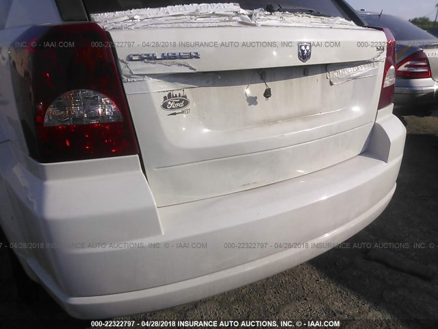 1B3JB48B97D503669 - 2007 DODGE CALIBER SXT WHITE photo 6