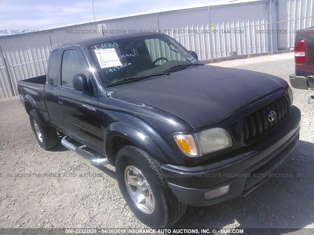 5TEWN72N24Z433063 - 2004 TOYOTA TACOMA XTRACAB BLACK photo 1