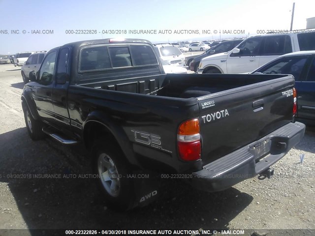 5TEWN72N24Z433063 - 2004 TOYOTA TACOMA XTRACAB BLACK photo 3