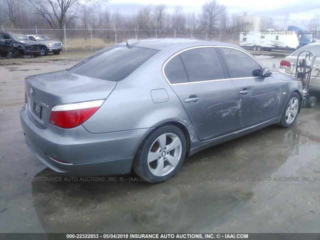 WBANV13558CZ59504 - 2008 BMW 528 XI SILVER photo 4