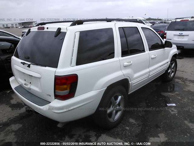 1J8GX58N42C302201 - 2002 JEEP GRAND CHEROKEE LIMITED WHITE photo 4