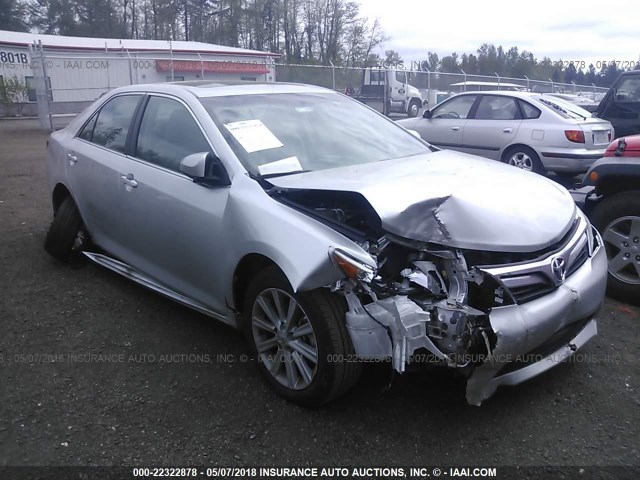 4T4BF1FK4CR244612 - 2012 TOYOTA CAMRY SE/LE/XLE SILVER photo 1