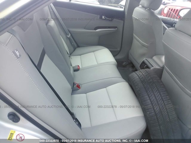 4T4BF1FK4CR244612 - 2012 TOYOTA CAMRY SE/LE/XLE SILVER photo 8