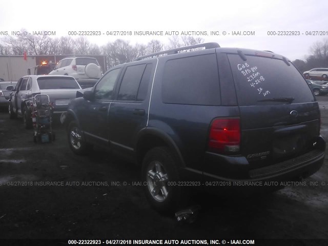 1FMZU73K23UB72282 - 2003 FORD EXPLORER XLT/XLT SPORT/NBX BLUE photo 3