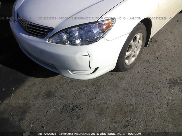 JTDBE32K763051903 - 2006 TOYOTA CAMRY LE/XLE WHITE photo 6