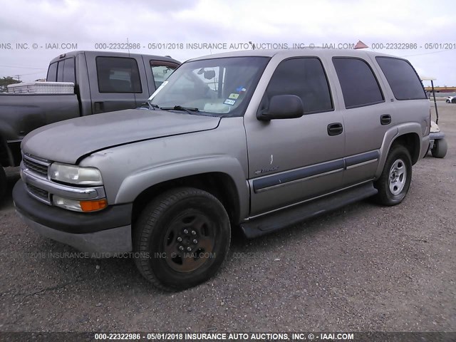 1GNEC13V52R233789 - 2002 CHEVROLET TAHOE C1500 TAN photo 2