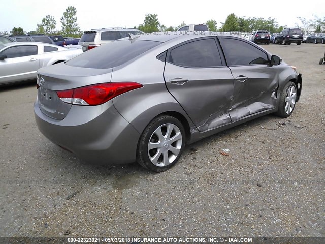 5NPDH4AE2BH012149 - 2011 HYUNDAI ELANTRA GLS/LIMITED GOLD photo 4